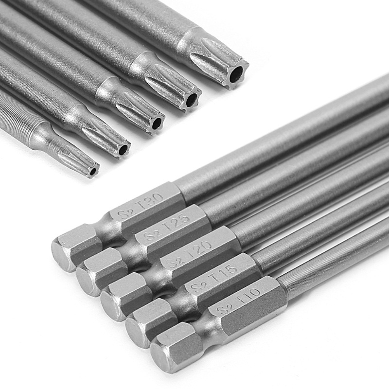 Bộ 5 Mũi Khoan Điện Từ Tính T10-T30 150mm