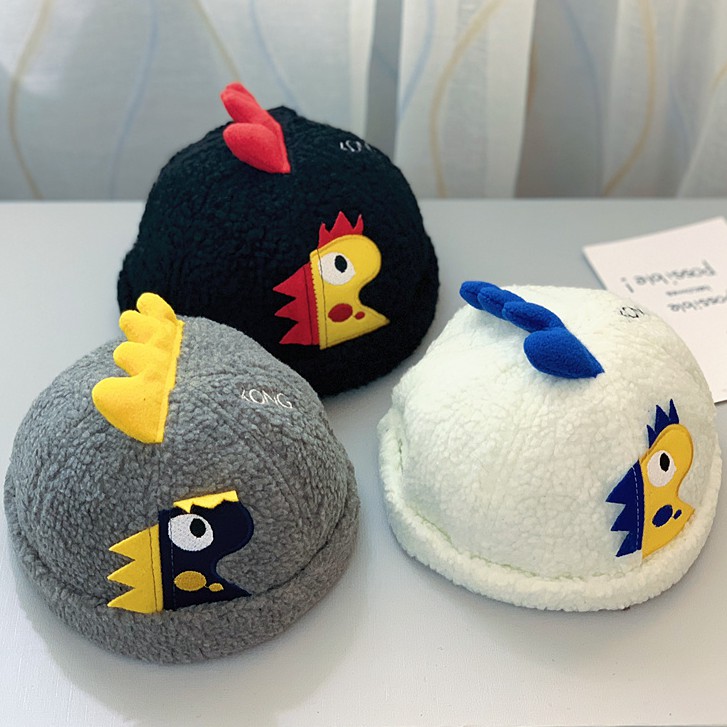 Nón trùm đầu họa tiết khủng long phong cách Hàn Quốc xinh xắn cho bé