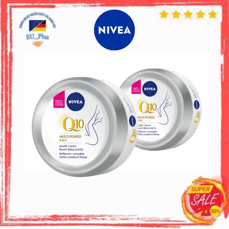 Kem dưỡng ẩm, làm săn chắc bụng, chân và mông Nivea Q10 300ml - Đức