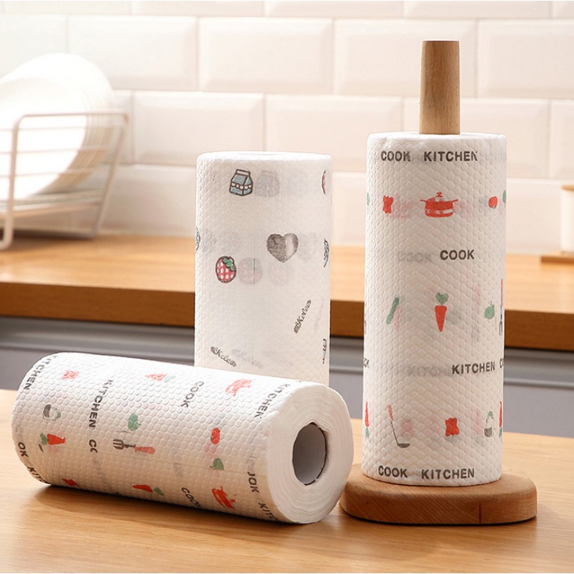 Cuộn giấy lau nhà bếp đa năng chất liệu rayon có thể giặt được