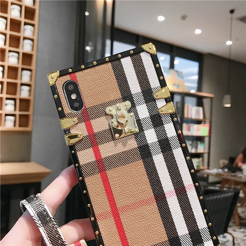 Ốp lưng dẻo phối họa tiết sọc ô vuông cho điện thoại OPPO A7 A5S A83 A57 A39 A3S A1K realme c2 RENO R9S | BigBuy360 - bigbuy360.vn