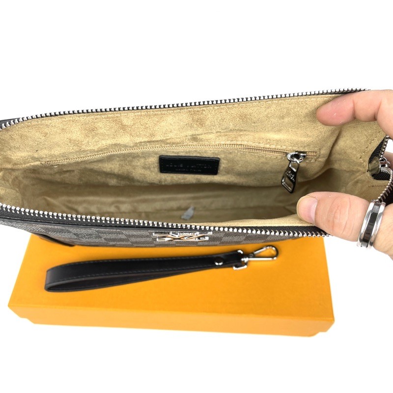 Ví Clutch Cầm Tay Cao Cấp Da Bò Có Khoá Số An Toàn size 28cm - GC2818