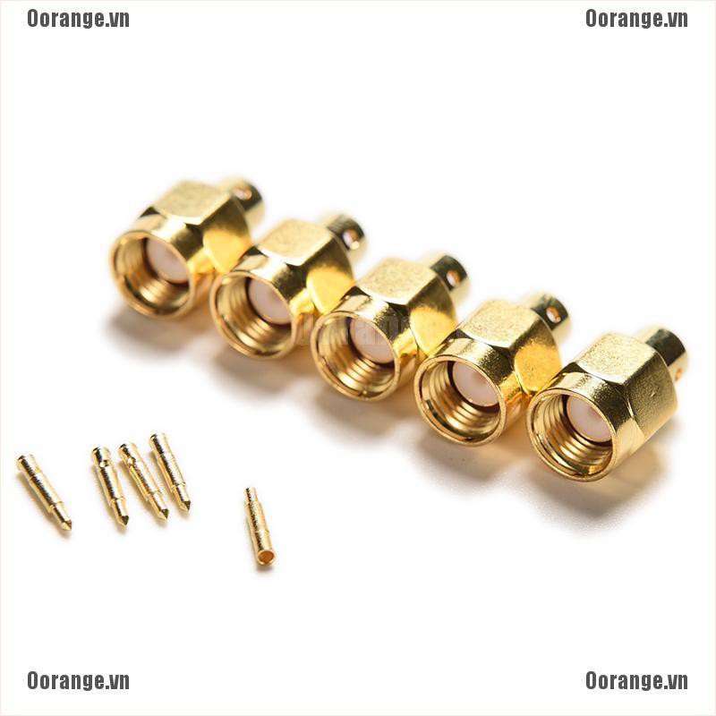 MT 5pcs SMA Male Plug Solder For Semi-Rigid RG402 0.141&quot; Cable RF Connector BH