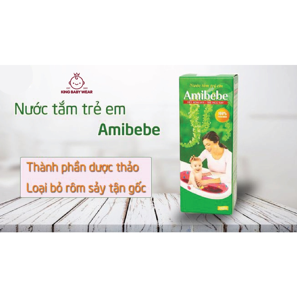 Amibebe 250ML - Nước tắm thảo dược cho trẻ sơ sinh và trẻ nhỏ