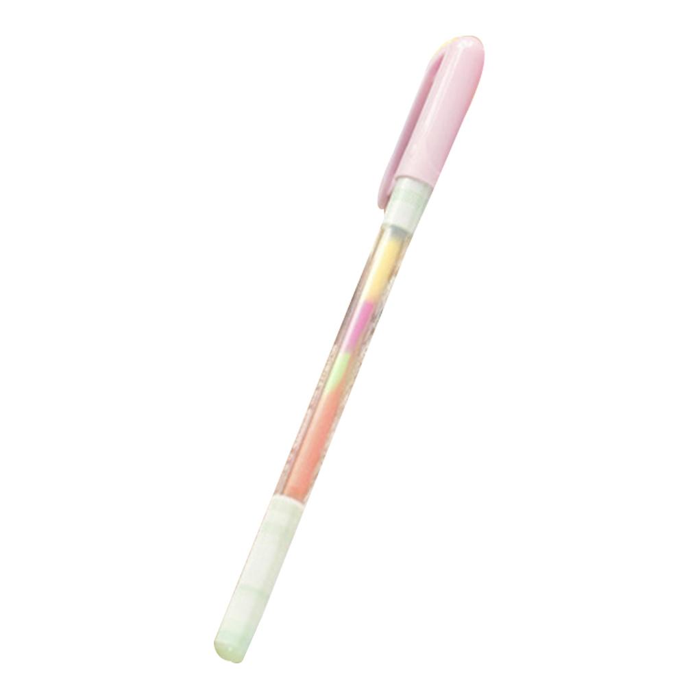 Bút Mực Gel 6 Màu Trong 1, Dài 14, 5cm, Có Vỏ Màu Cầu Vồng