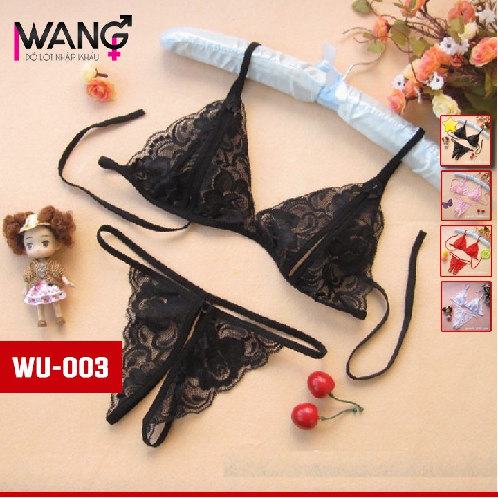 Bộ đồ lót lọt khe 2 mảnh ren SEXY NỮ | TRẮNG - WHITE | BigBuy360 - bigbuy360.vn