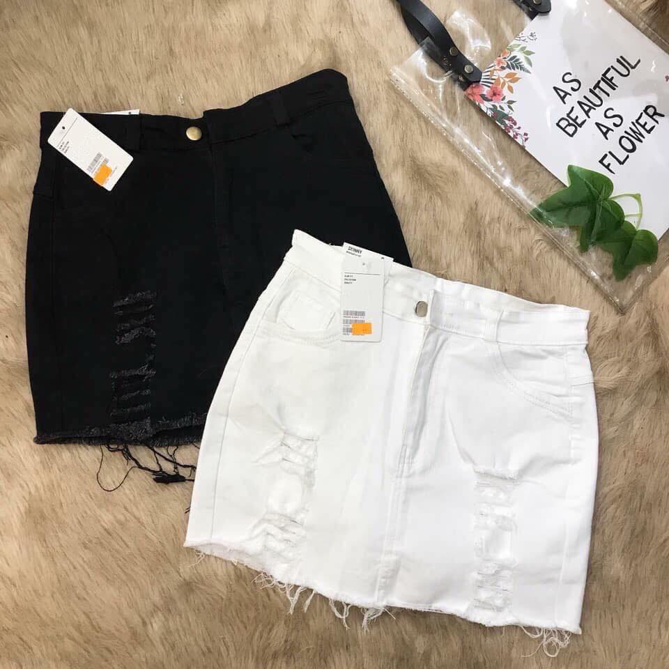 [Freeship] CHÂN VÁY KAKI JEAN NỮ RÁCH CÓ QUẦN TRONG CAO CẤP THỜI TRANG NOBLE FASHION TN38