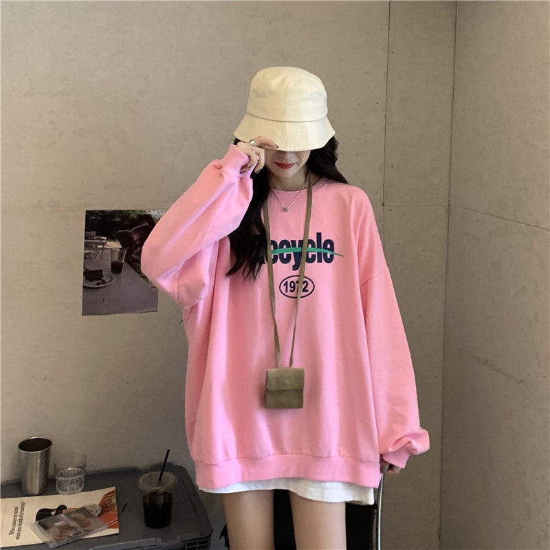 NRVP Áo Thun Nữ Dài Tay Cổ Tròn Thời Trang Hàn