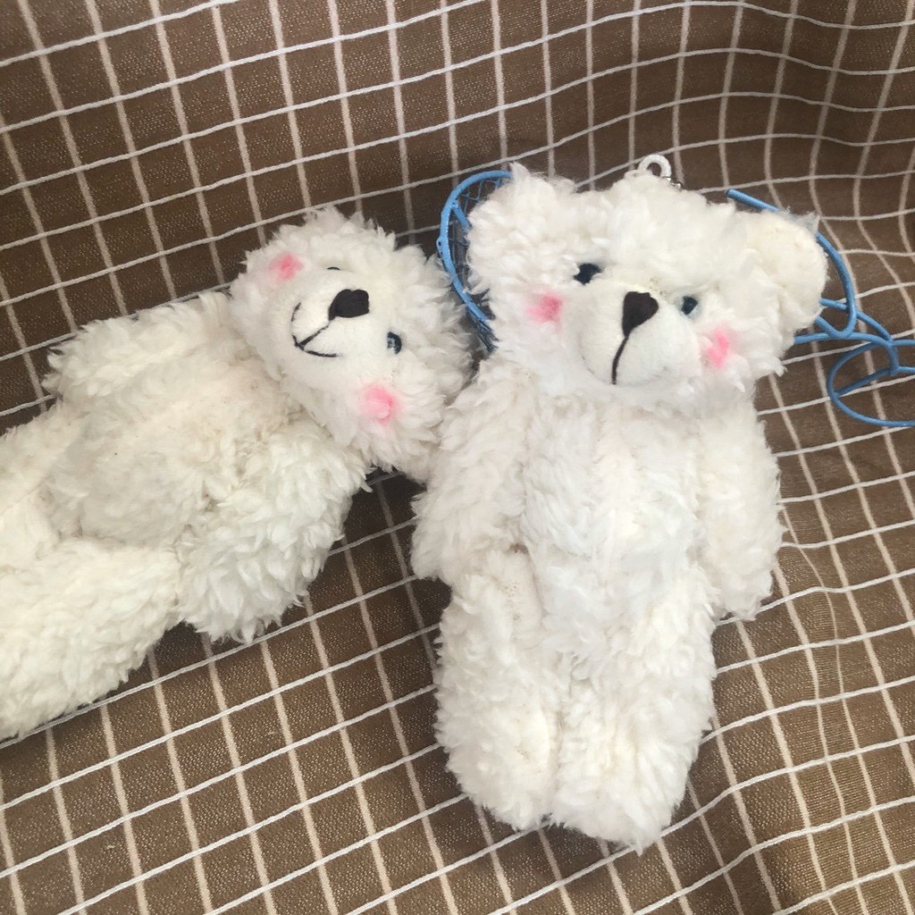 Móc thú nhồi bông, móc ếch xanh, móc gấu dễ thương thích hợp gắn vào balo cặp sách