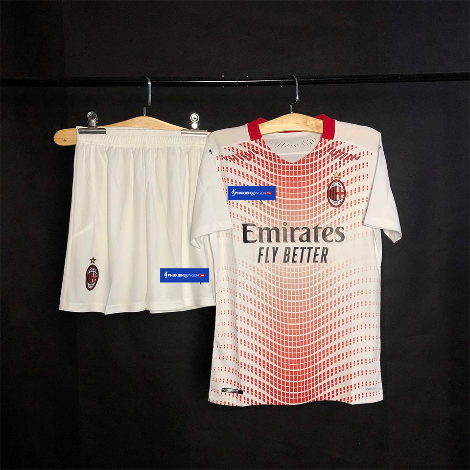 Áo đấu AC Milan sân khách 2020-2021 trắng, áo AC Milan trắng sân khách 2021 bản PLAYER Issue BODY fit cao cấp Thái Lan