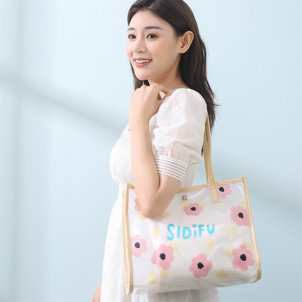 Túi Xách Du Lịch pvc Trong Mờ Kích Cỡ Lớn Tiện Dụng