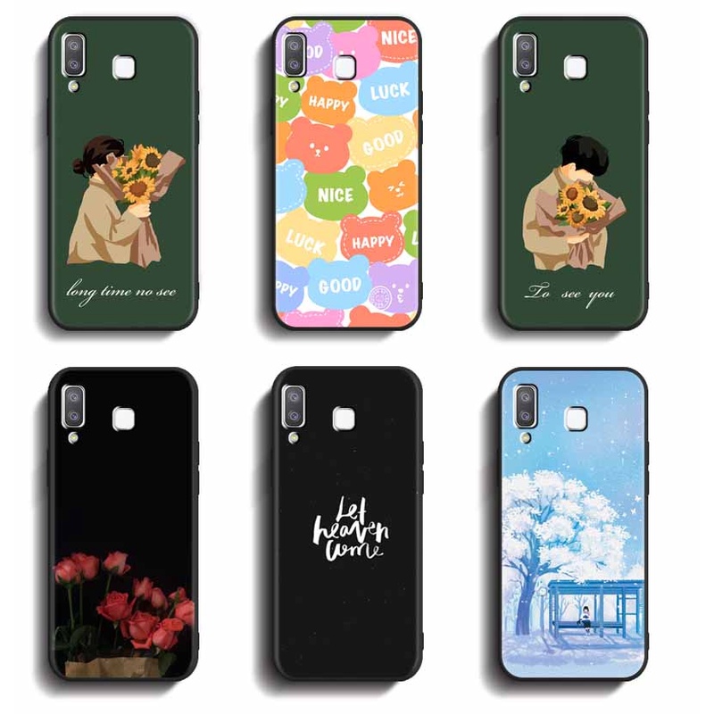 Ốp Điện Thoại TPU Silicon Cao Su Mềm Chống Nứt Màu Đen Cho Samsung Galaxy A8 Star