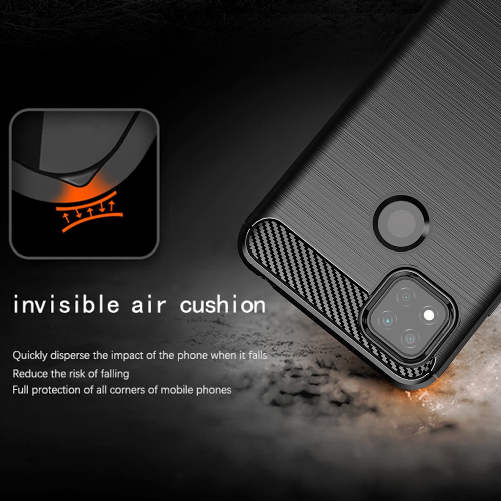 Ốp lưng Xiaomi Redmi 9 9A 9C Cacbon phay xước chống sốc chống vân tay