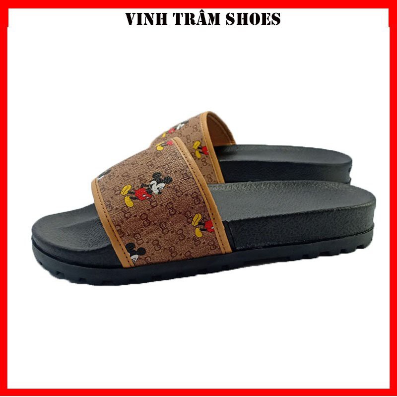 Dép lê thời trang quai ngang nam mang êm chân đế cao 4cm hàng sẵn kho từ 38 - 43