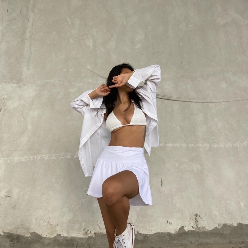 Váy xoè có dây thắt lưng hai màu  tennis Lexi DINSSWIMWEAR