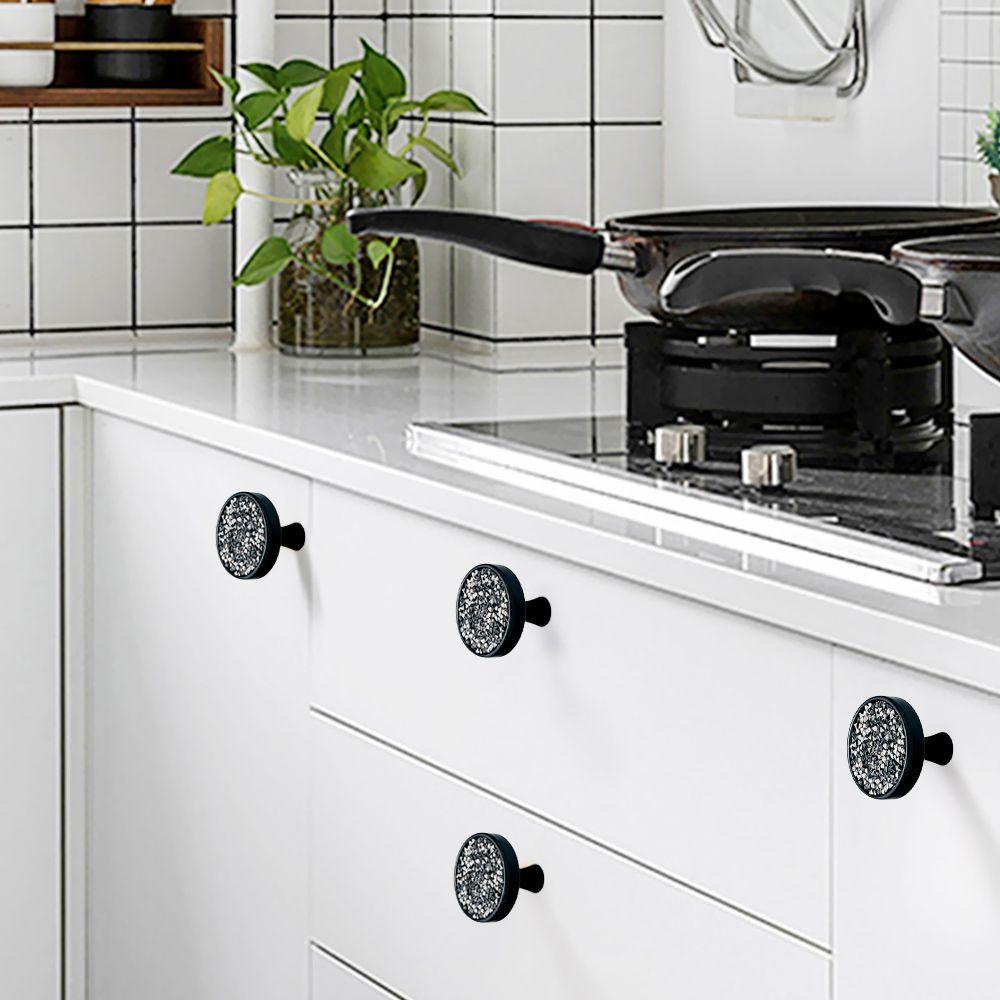 Tay Nắm Cửa Tủ Họa Tiết Cẩm Thạch Trang Trí Nội Thất