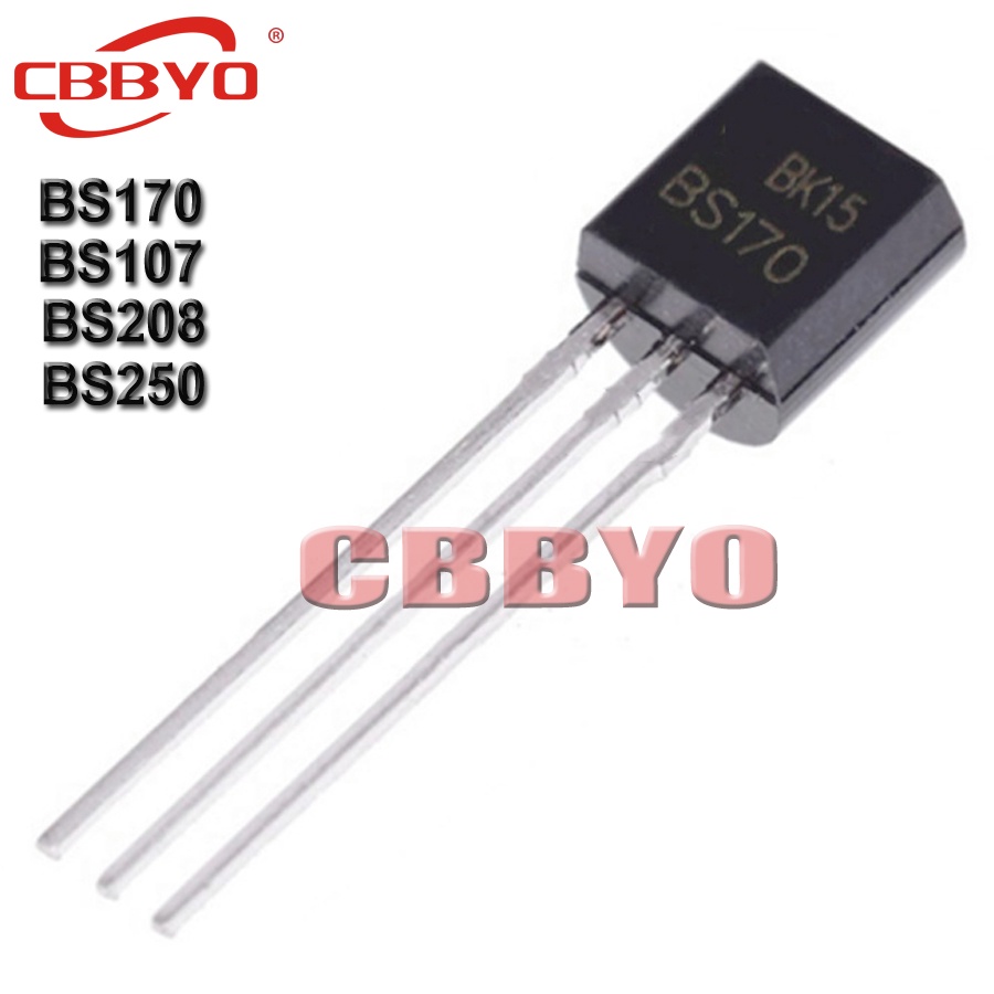 Set 10 Linh Kiện Bán Dẫn BS170 TO-92 TO92 BS107 BS107A BS250 BS208 Mới