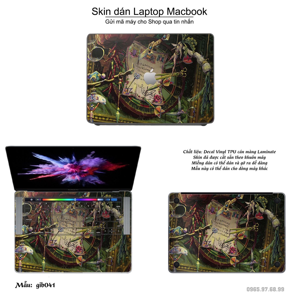 Skin dán Macbook mẫu Ghibli Nhật Bản (đã cắt sẵn, inbox mã máy cho shop)