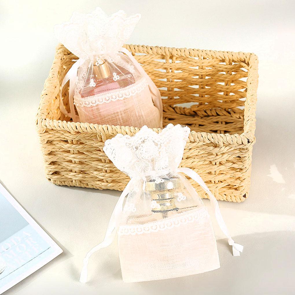 Slub Túi Dây Rút Đựng Trang Sức / Kẹo / Quà Tặng Tiện Dụng