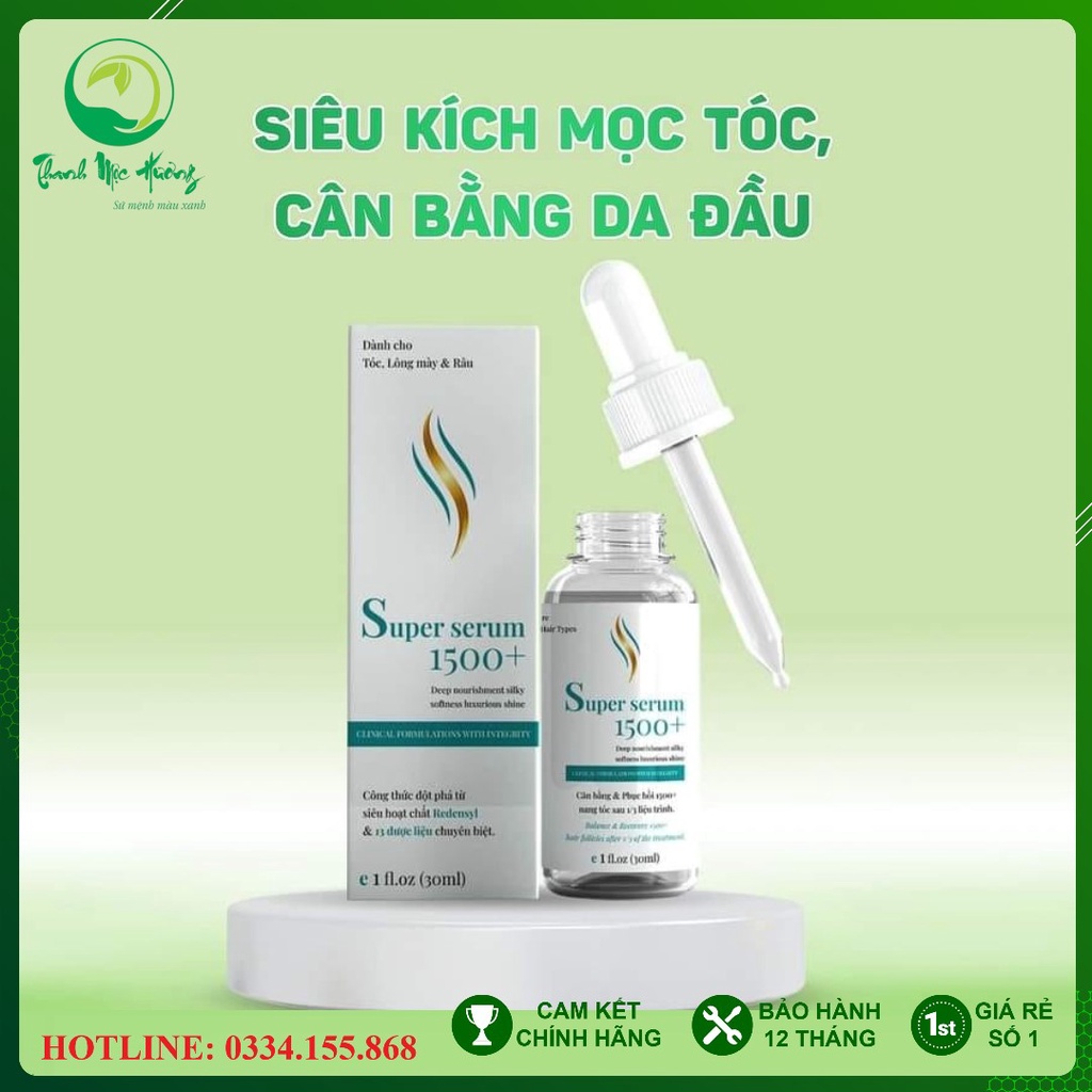 Serum Kích Thích Mọc Tóc Thanh Mộc Hương Super Serum 1500+ [mọc tóc, lông mày, lông mi] 30ml