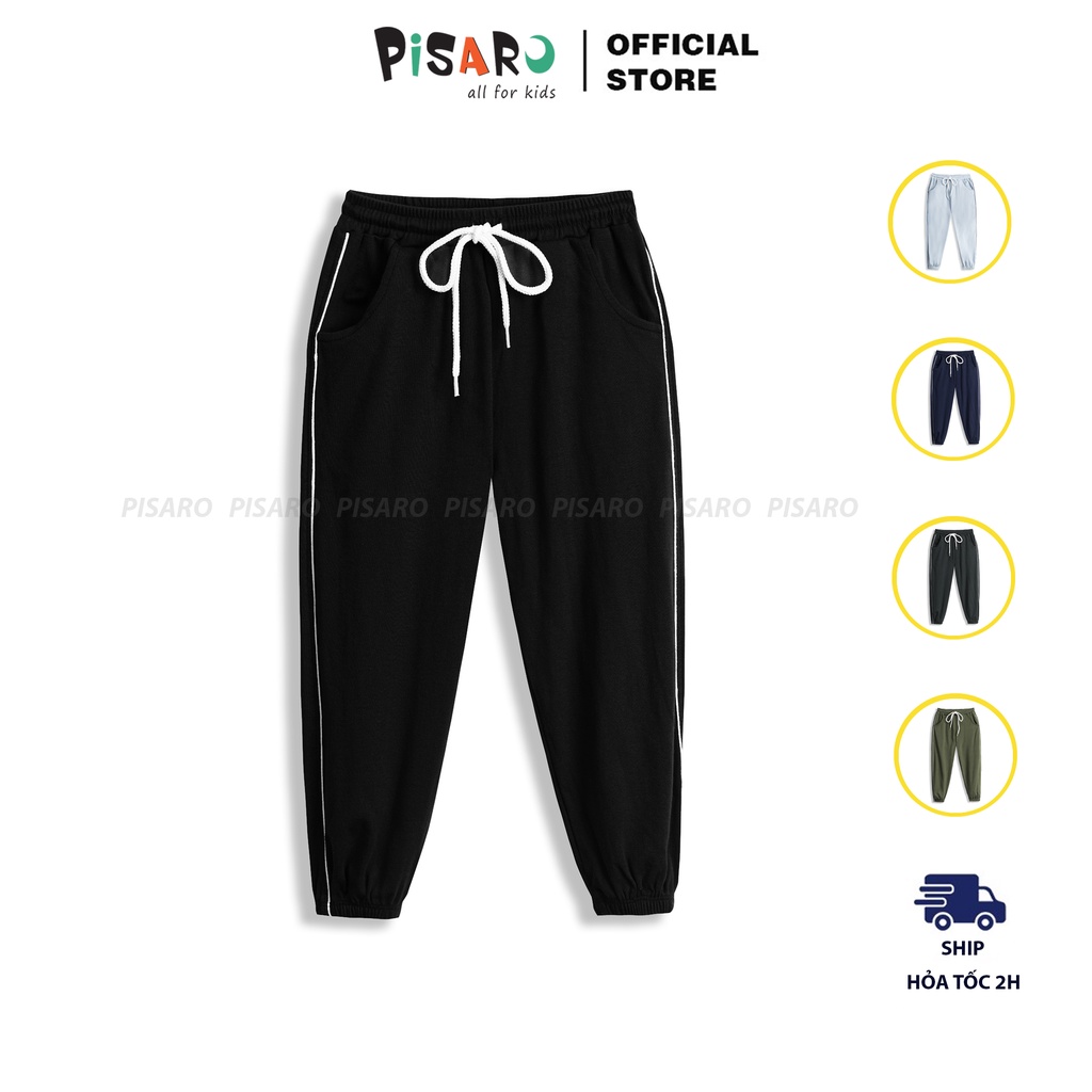 Quần dài Pisaro chất liệu Cotton cho bé trai bé gái thoải mái vận động