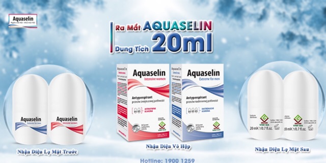 Lăn khử mùi nách AQUASELIN lọ 20 ml - hangg nhập khẩu | BigBuy360 - bigbuy360.vn