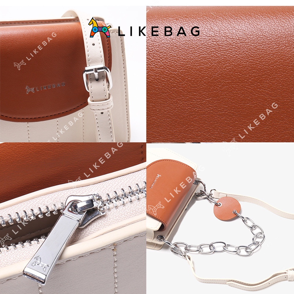 Túi đeo chéo nữ, đeo vai LIKEBAG dây quai da thời trang cao cấp 216XK9729 - LIBAGI