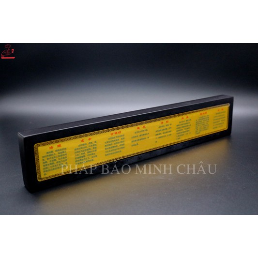 [PHÁP BẢO MINH CHÂU] BIỂN BÀY BÀN GỖ 32 x 6 (8 CÁT TƯỜNG - CHỮ PHẬT)