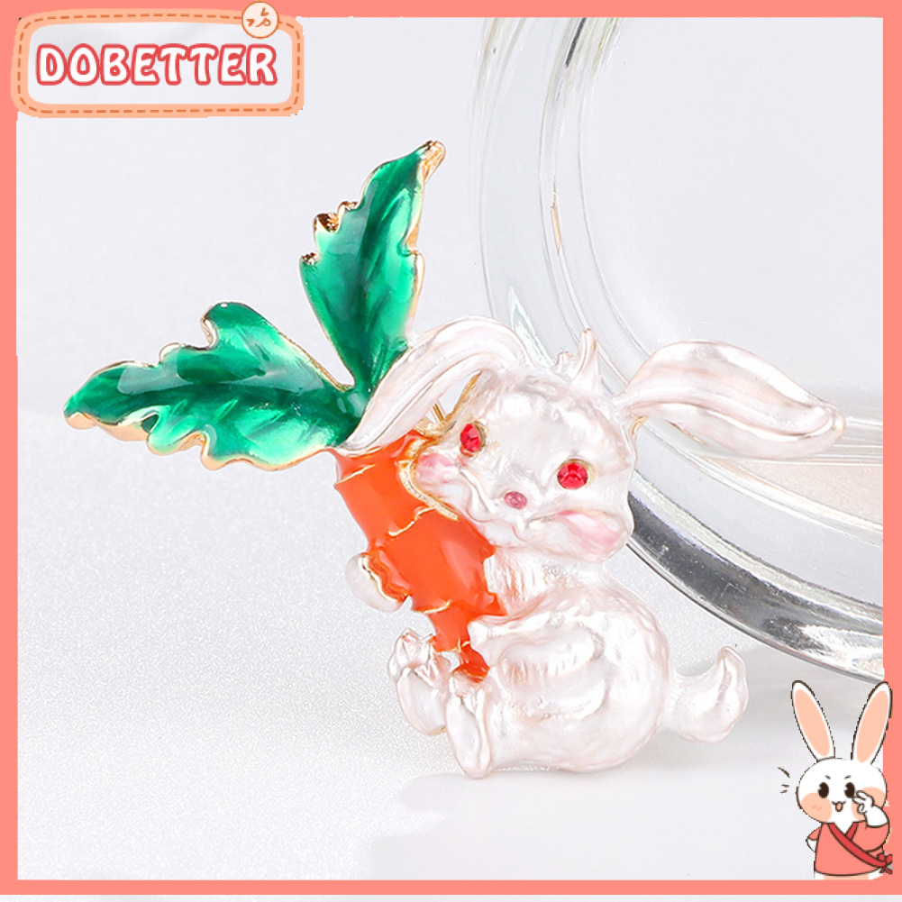 Ghim Cài Áo Hình Thỏ Và Củ Cà Rốt Đáng Yêu