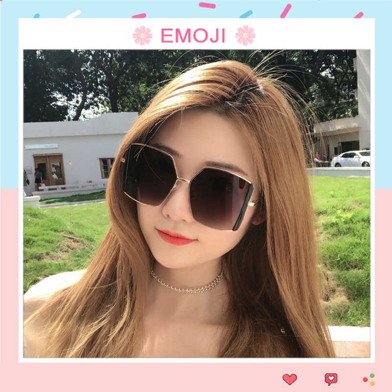 Kính mát thời trang EMOJI viền kim loại phối màu trẻ trung độc đáo đẹp sang trọng bảo vệ mắt phù hợp đi chơi du lịch 231