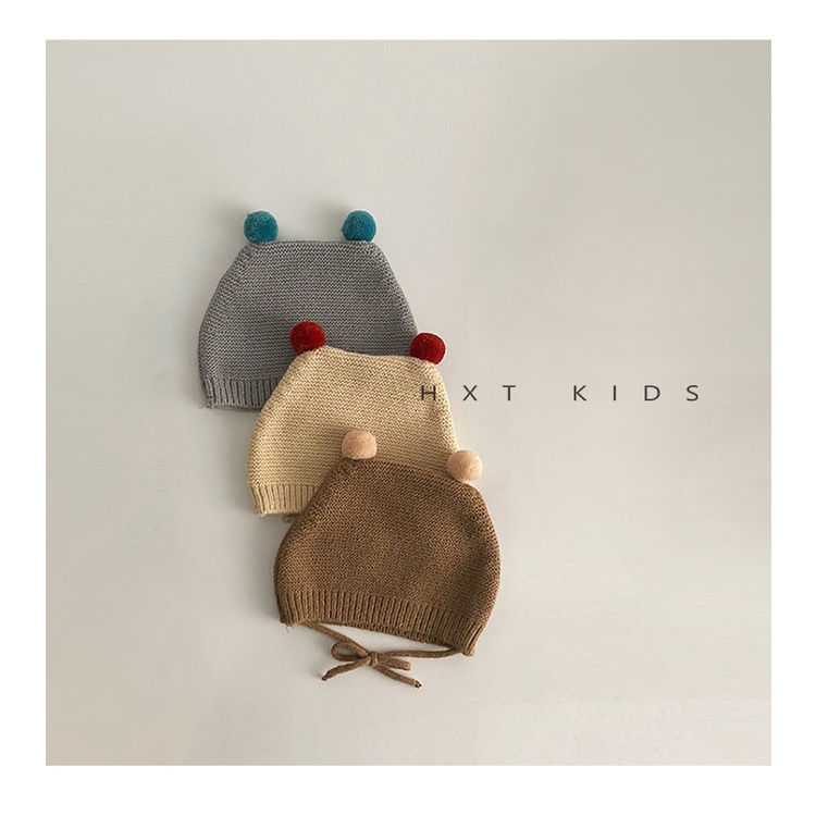 Mũ Len Dệt Kim Giữ Ấm Tai Kiểu Hàn Quốc Dễ Thương Cho Bé