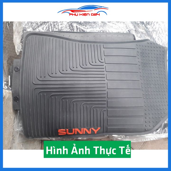 Lót sàn ô tô cao su Sunny 2014-2015-2016-2017-2018-2019-2020-2021-2022 không mùi chống trơn trượt