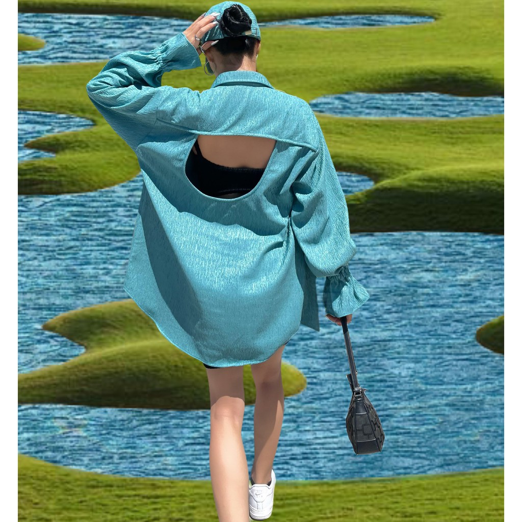 TARTAN – Water Shirt / Dusty Cyan - Áo Sơ Mi Vân Xanh
