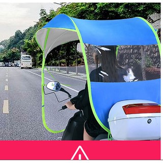 áo mưa xe máy thông minh, mái che xe máy chống mưa nắng có rèm cưa hai bên có thể tháo lắp dễ dàng, bảo vệ sức khỏe