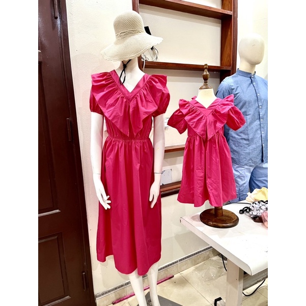 Set đầm mẹ và bé cổ bèo