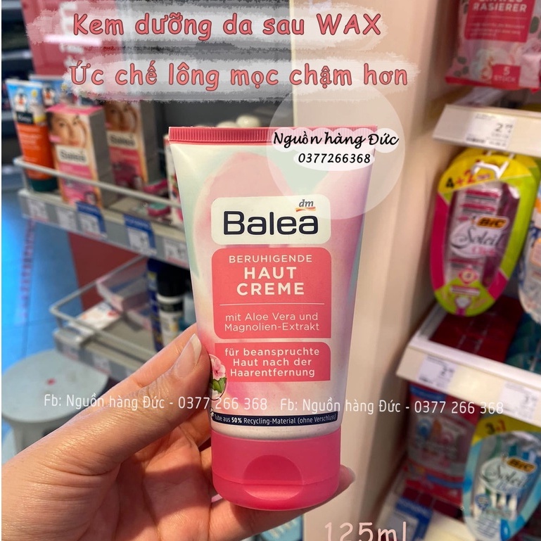 Kem dưỡng da sau cạo wax lông Balea Đức, ức chế lông mọc chậm sau tẩy - nguồn hàng Đức