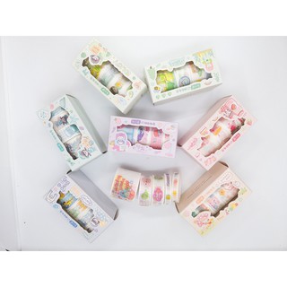 Set 5 cuộn washi tape 3 size theo chủ đề đáng yêu