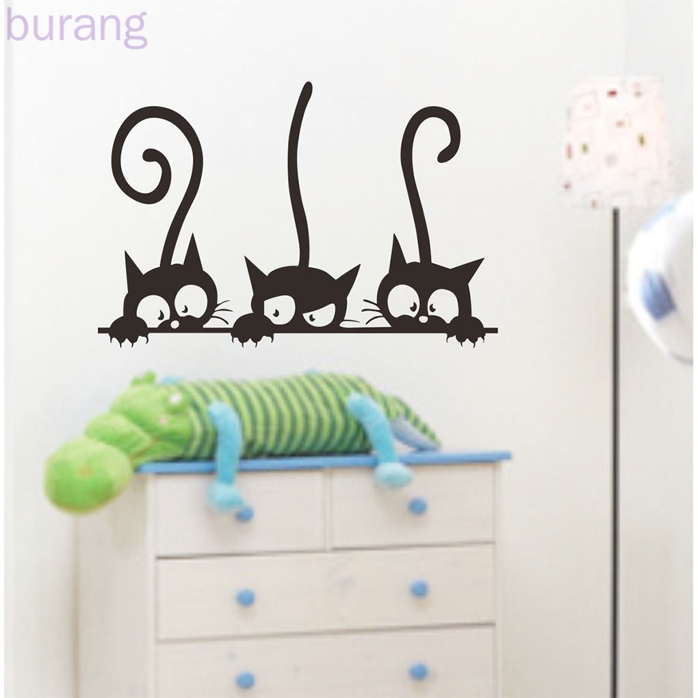 Miếng dán trang trí tường hình chú mèo xinh xắn