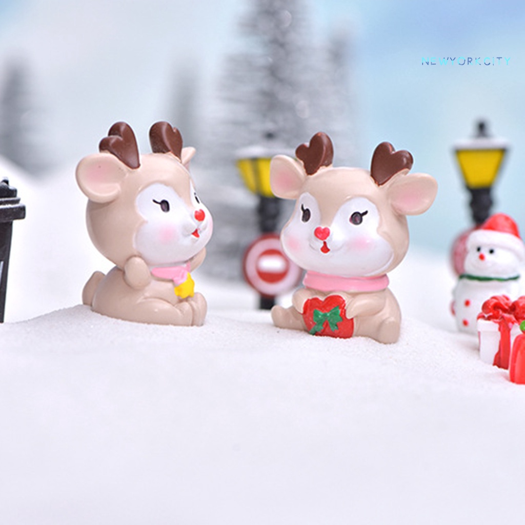 Đồ trang trí Hươu Bằng Resin Chống Nước Bắt Mắt Dùng Trang Trí Giáng Sinh