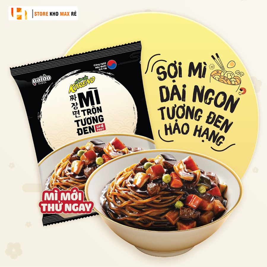 THÙNG MÌ TRỘN TƯƠNG ĐEN UP 4 PHÚT KORENO