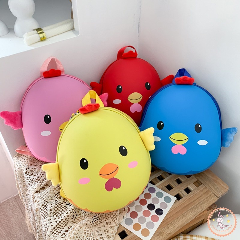 Ba Lô Đi Học Hình Vỏ Trứng Chống Thấm Nước Dễ Thương Cho Bé