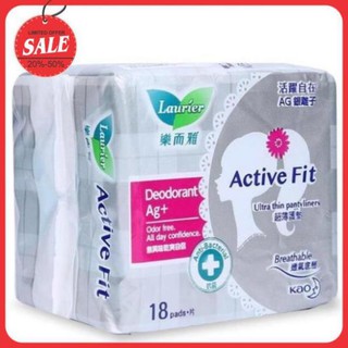 Băng vệ sinh Hàng Ngày phân tử bạc Laurier Active Fit (18 miếng/gói)