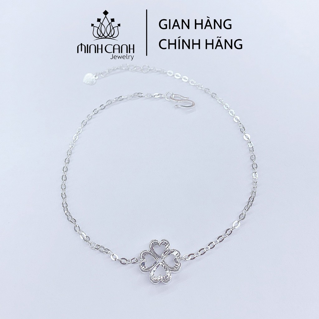 Lắc Chân Bạc Nữ Cỏ 4 Lá Rỗng May Mắn - Minh Canh Jewelry