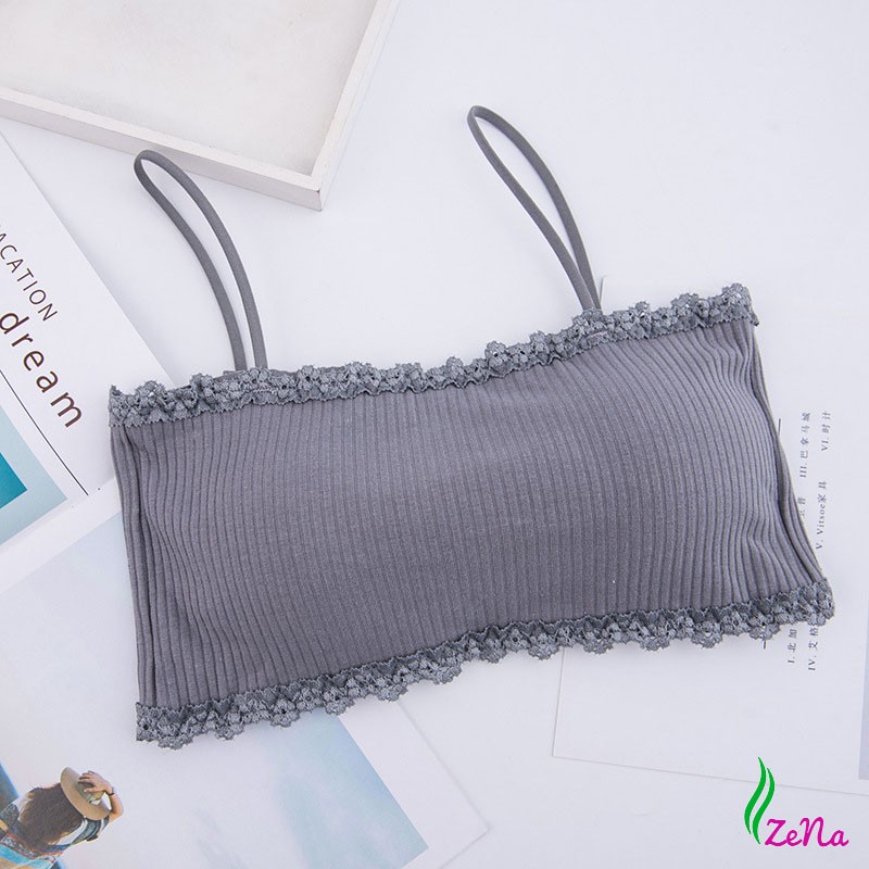 Áo bra gân tăm 2 dây cotton siêu xịn co dãn ZE038 | BigBuy360 - bigbuy360.vn