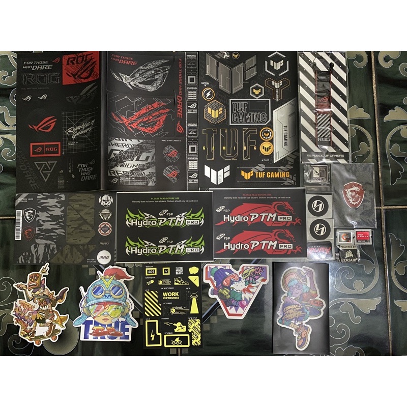 COMBO LOGO STICKER AORUS MSI TUF NOCTUA ASUS ROG INTEL + Phụ kiện