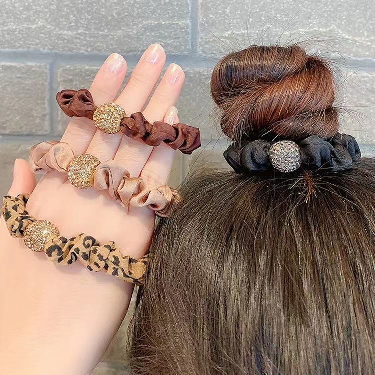 Dây Buộc Tóc Cao Su Bản Lớn Đính Đá Thời Trang Cho Người Lớn