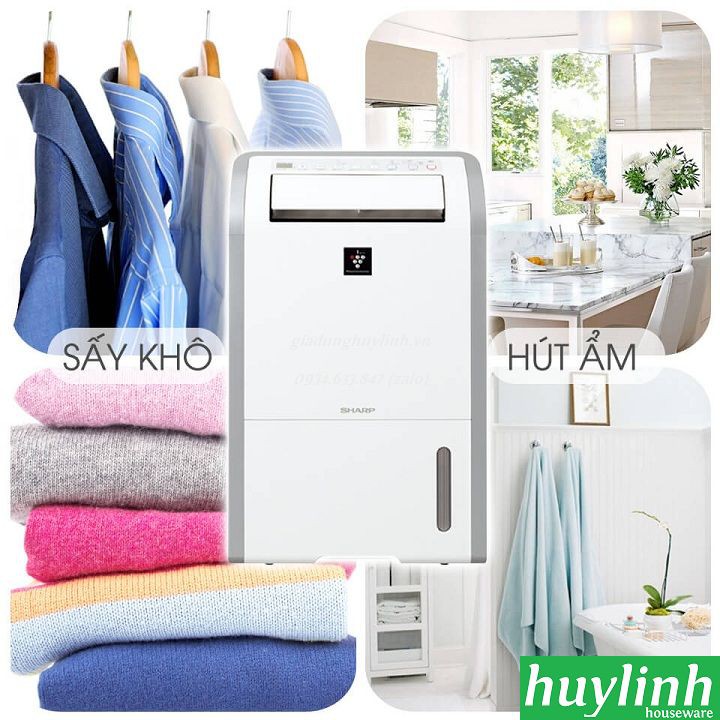 Máy lọc không khí và hút ẩm Sharp DW-D20A-W [50m2]