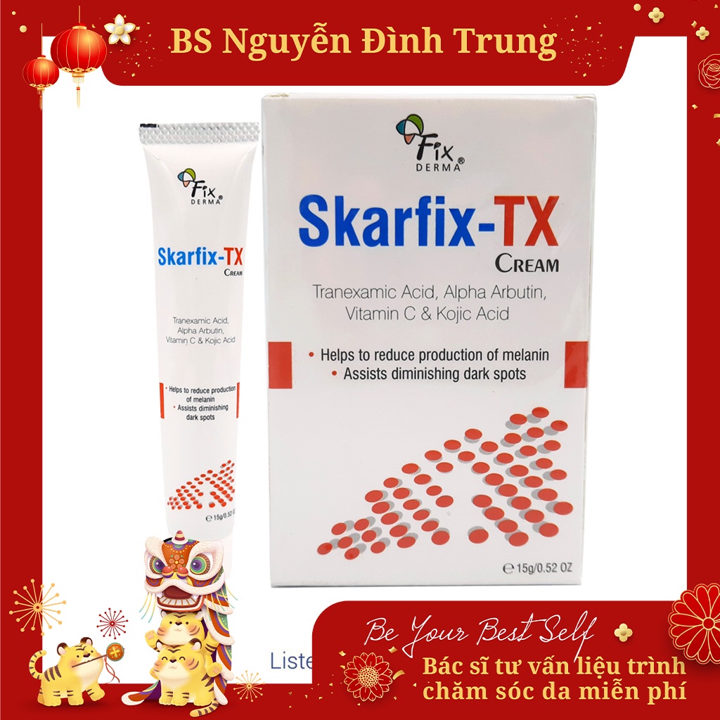 Kem Sáng Da Mờ Thâm Nám Fixderma Skarfix-TX 15g - BS Nguyễn Đình Trung
