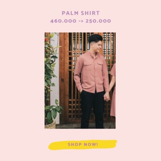Áo sơ mi đôi Palm shirt