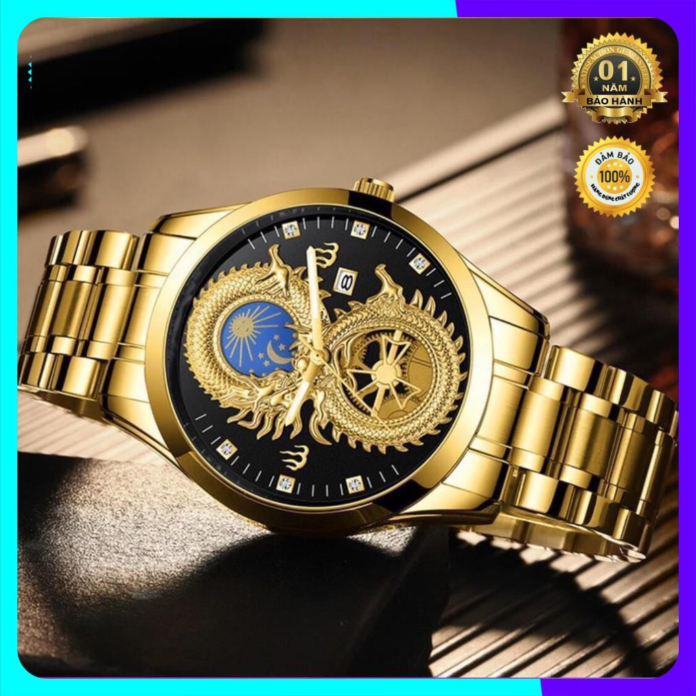 Đồng hồ nam fngeen chính hãng dây thép cao cấp mặt rồng đẹp (tặng kèm hộp và pin dự phòng) | BigBuy360 - bigbuy360.vn